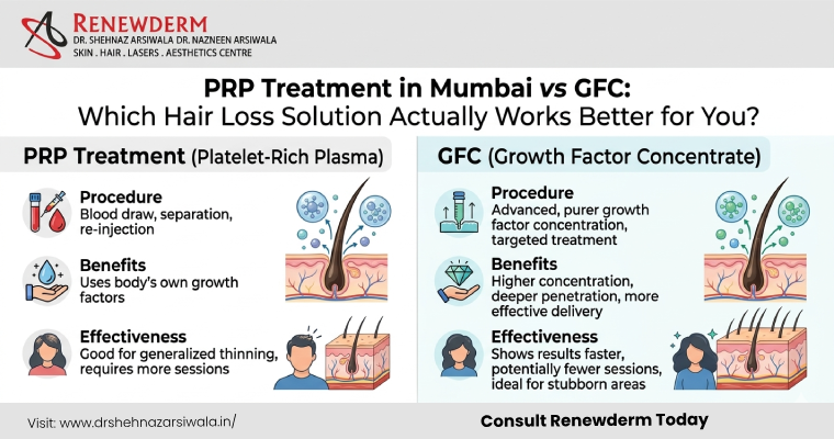 PRP Treatment in Mumbai vs GFC: Which Hair Loss Solution Actually Works Better for You?